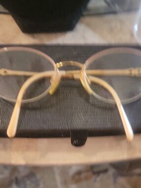 Gold Round Metal Glasses with Clear Lenses